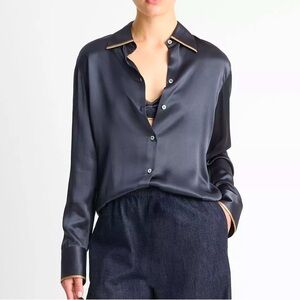 ✨NWT✨Silk Tipped Slim Long-Sleeve Blouse